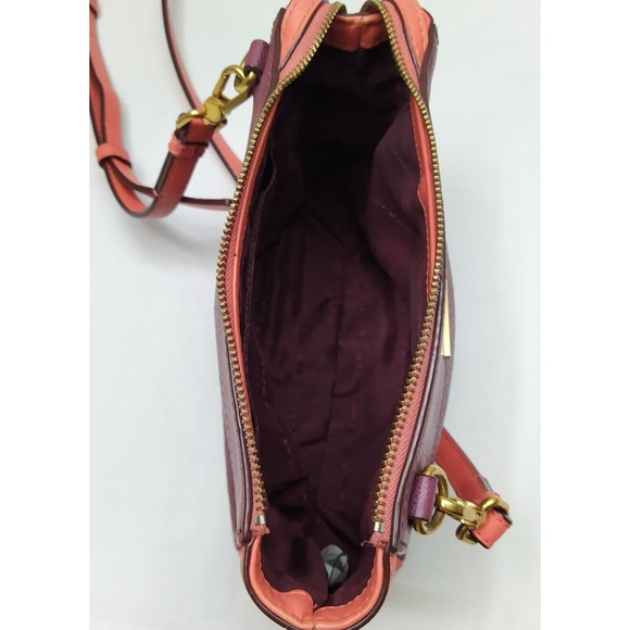 Marc By Marc Jacobs Purple Pebbled Leather Zipper Closure Crossbody Bag - Picture 10 of 16